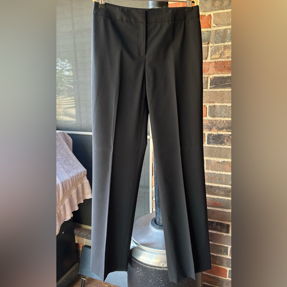 Lafayette 148 Black Wool Pleated Dress Pants Size  4